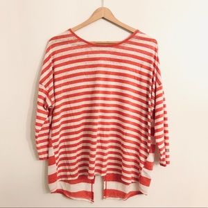 Tommy Hilfiger Sport Red/Orange/White Striped Top